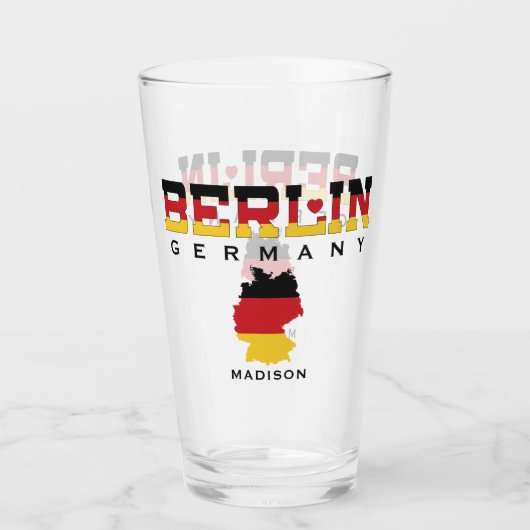 Aangepaste naam Berlijn Duitsland Glas (Voorkant)