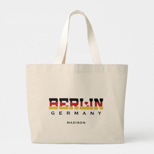 Aangepaste naam Berlijn Duitsland Grote Tote Bag (Achterkant)