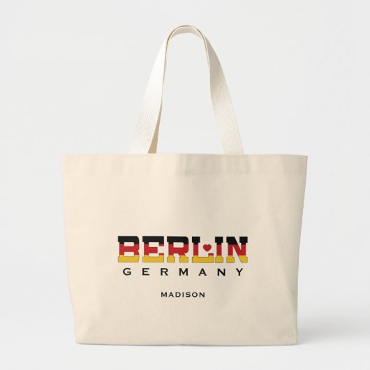 Aangepaste naam Berlijn Duitsland Grote Tote Bag (Voorkant)