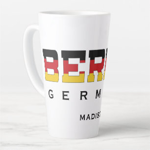 Aangepaste naam Berlijn Duitsland Latte Mok