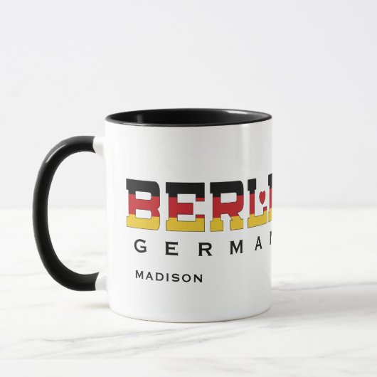 Aangepaste naam Berlijn Duitsland Mok (Links)