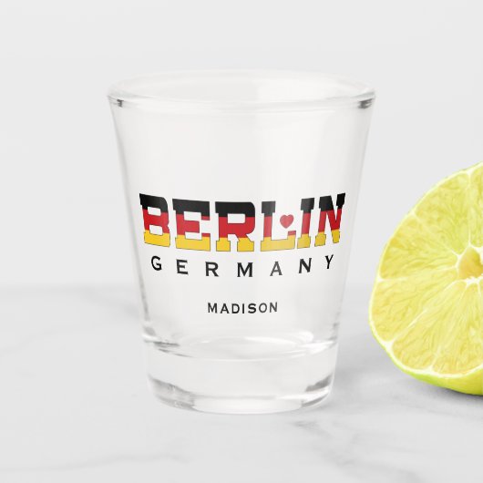 Aangepaste naam Berlijn Duitsland Shot Glas (Voorkant)
