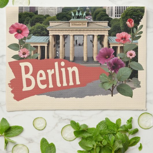 Aangepaste naam Berlijn, Duitsland Theedoek (Gevouwen)