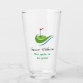 Aangepaste naam Beste Golfer Beer Glass Glas (Voorkant)