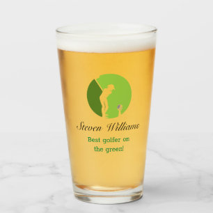 Aangepaste naam Beste Golfer Beer Glass Glas