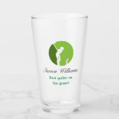 Aangepaste naam Beste Golfer Beer Glass Glas (Voorkant)