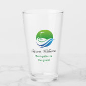 Aangepaste naam Beste Golfer Beer Glass Glas (Voorkant)
