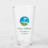 Aangepaste naam Beste Golfer Beer Glass Glas (Voorkant)