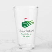 Aangepaste naam Beste Golfer Beer Glass Glas (Voorkant)
