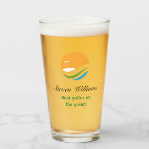 Aangepaste naam Beste Golfer Beer Glass Glas