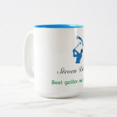 Aangepaste naam Beste Golfer Coffee-Mok Tweekleurige Koffiemok (Voorkant links)