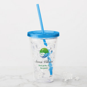 Aangepaste naam Beste Golfer Plastic Tumbler Acryl Drinkbeker