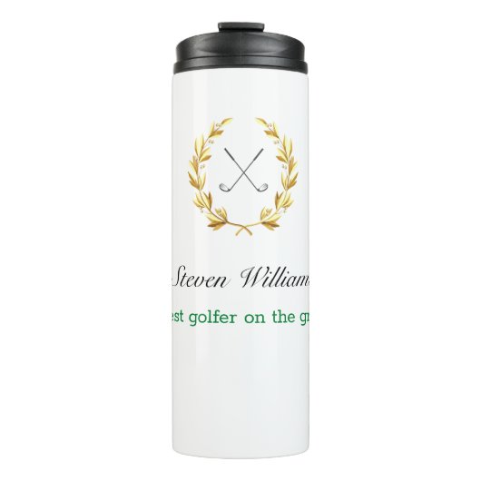 Aangepaste naam Beste Golfer Thermal Tumbler Thermosbeker (Voorkant)