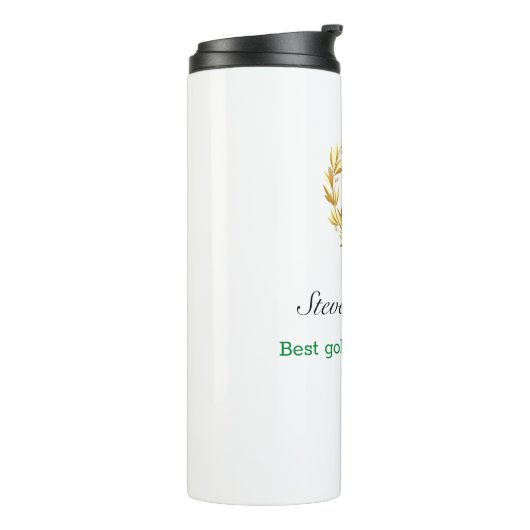 Aangepaste naam Beste Golfer Thermal Tumbler Thermosbeker (Gedraaid links)