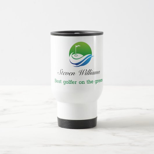 Aangepaste naam Beste Golfer Travel Mug Reisbeker (Center)