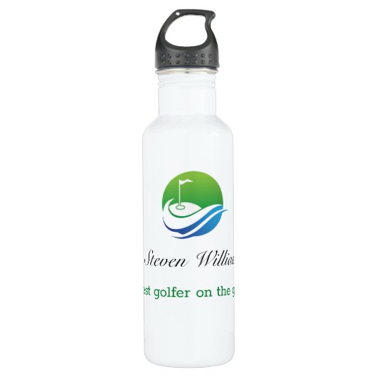 Aangepaste naam Beste Golfer Water Flacon Waterfles (Voorkant)