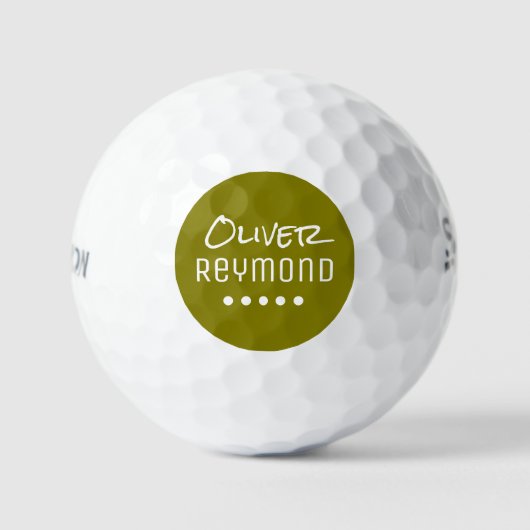 Aangepaste naam Beste Golfer's Olijf Golfballen (Voorkant)