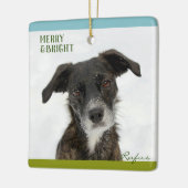 Aangepaste naam beste hond of foto-Afbeelding Keramisch Ornament (Links)
