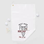 Aangepaste naam beste huwelijk cadeau golfhanddoek (Insitu)