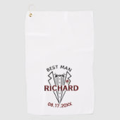 Aangepaste naam beste huwelijk cadeau golfhanddoek (Voorkant)