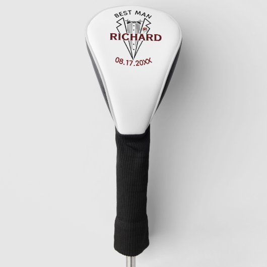 Aangepaste naam beste huwelijk cadeau golfheadcover (Voorkant)