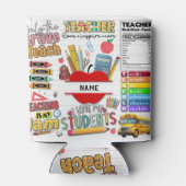 Aangepaste naam beste leraar blikjeskoeler (Achterkant)