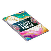 Aangepaste naam Beste leraar ooit Rainbow Pastel Notitieboek (Rechterzijde)