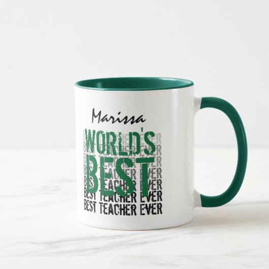 Aangepaste naam beste leraar ter wereld, versie 8 mok (Rechts)