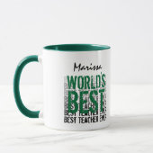 Aangepaste naam beste leraar ter wereld, versie 8 mok (Links)