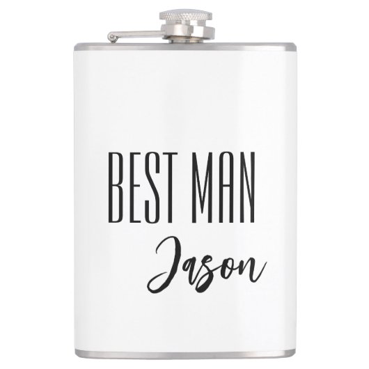 Aangepaste naam Beste Man Flask Heupfles (Voorkant)