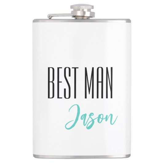 Aangepaste naam Beste Man Flask Heupfles (Voorkant)