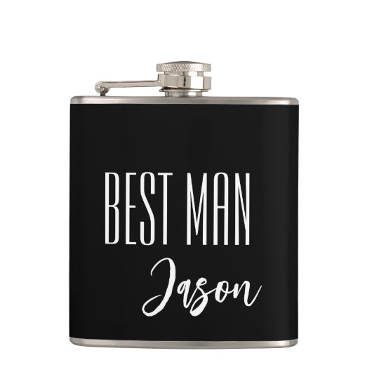 Aangepaste naam Beste Man Flask Heupfles (Voorkant)