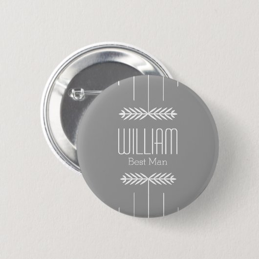 Aangepaste naam Beste man Ronde Button 5,7 Cm (Voorkant /achterkant)