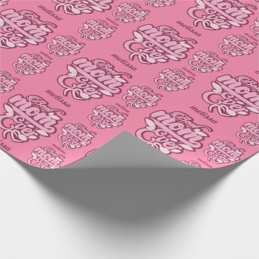 Aangepaste naam "Beste moeder ooit" Cadeaupapier (Hoek)