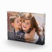 Aangepaste naam beste Nana Ever Gold Glitter-scrip Fotoblokken (Rechts)