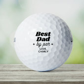 Aangepaste naam Beste pap door par retro cool Golfballen