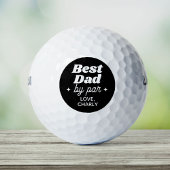 Aangepaste naam Beste pap door par retro cool Golfballen