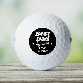 Aangepaste naam Beste pap door par retro cool Golfballen