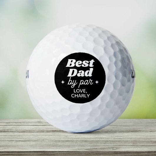 Aangepaste naam Beste pap door par retro cool Golfballen