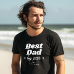Aangepaste naam Beste pap door par retro cool T-shirt<br><div class="desc">Score een hole-in-one cadeau voor papa met deze aangepaste naam shirt! Retro cool ontwerp voor de beste vader van Par. Swing in stijl op het parcours!</div>