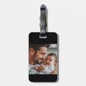 Aangepaste naam Beste papa door Par Retro cool Bagagelabel (Achterkant verticaal)