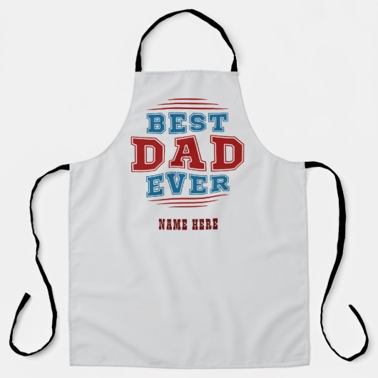 Aangepaste naam Beste papa ooit Vaderdag cadeau Schort (Voorkant)