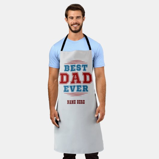 Aangepaste naam Beste papa ooit Vaderdag cadeau Schort (Gedragen)