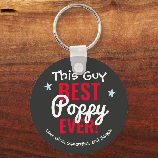 Aangepaste naam beste papaver sleutelhanger (Voorkant)