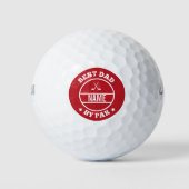 Aangepaste naam Beste vader door gepersonaliseerd  Golfballen (Voorkant)
