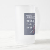 Aangepaste naam Beste vader ooit Grill Master Matglas Bierpul (Voorkant rechts)