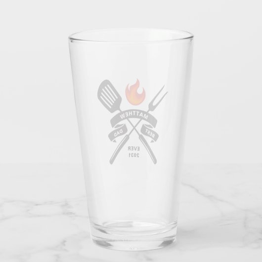 Aangepaste naam beste vader ooit vaders dag glas (Achterkant)