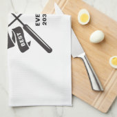 Aangepaste naam beste vader ooit vaders dag theedoek (Quarter Fold)