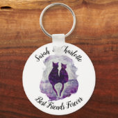 Aangepaste naam Beste Vrienden voor altijd katten  Sleutelhanger (Voorkant)