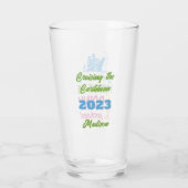 Aangepaste naam, bestemming en jaar cruise-Drinken Glas (Achterkant)